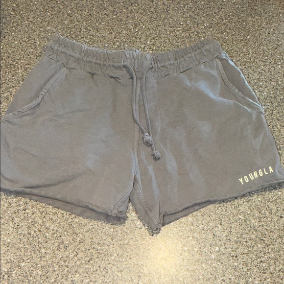 YoungLA Pants - YoungLA Charcoal Women's Athletic Shorts
